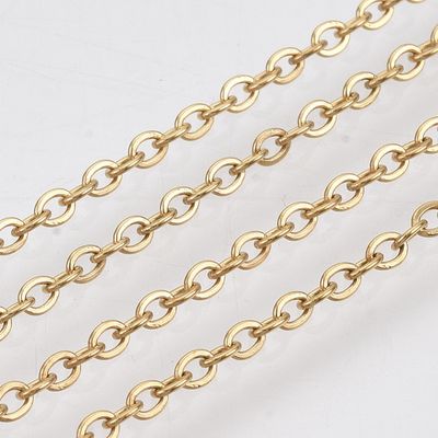 Cable Chain - Gold 3x2mm (Per M) 304 SS