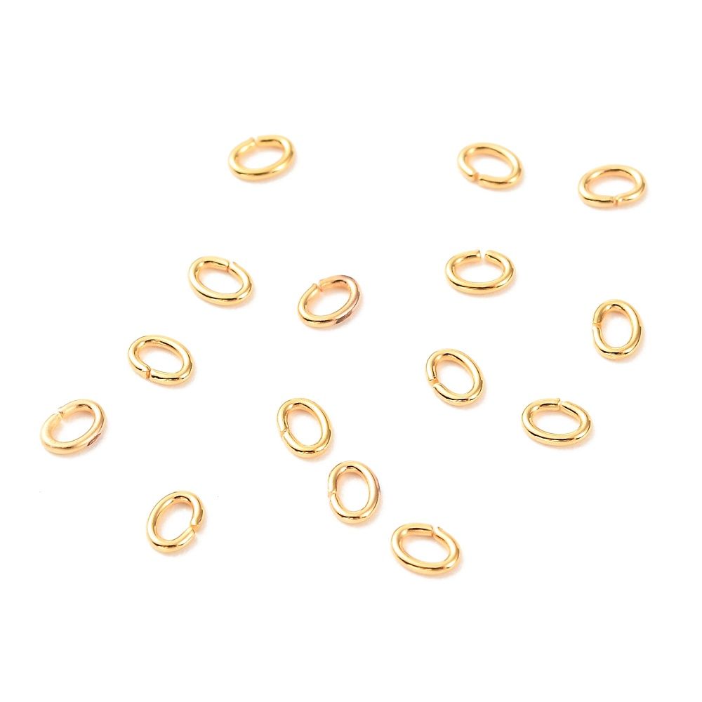 18K Gold Plated Oval Jump Ring - 4x3mm