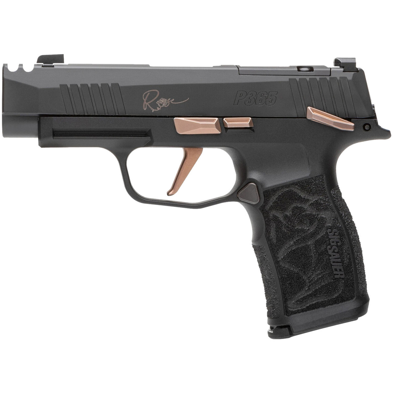 SIG SAUER P365 ROSE XL COMP HANDGUN 9MM LUGER 12RD MAGAZINES(2) 3.1&quot; BARREL &amp; VAULTEK PISTOL SAFE, 798681679973, 365XL-9-ROSE-MS