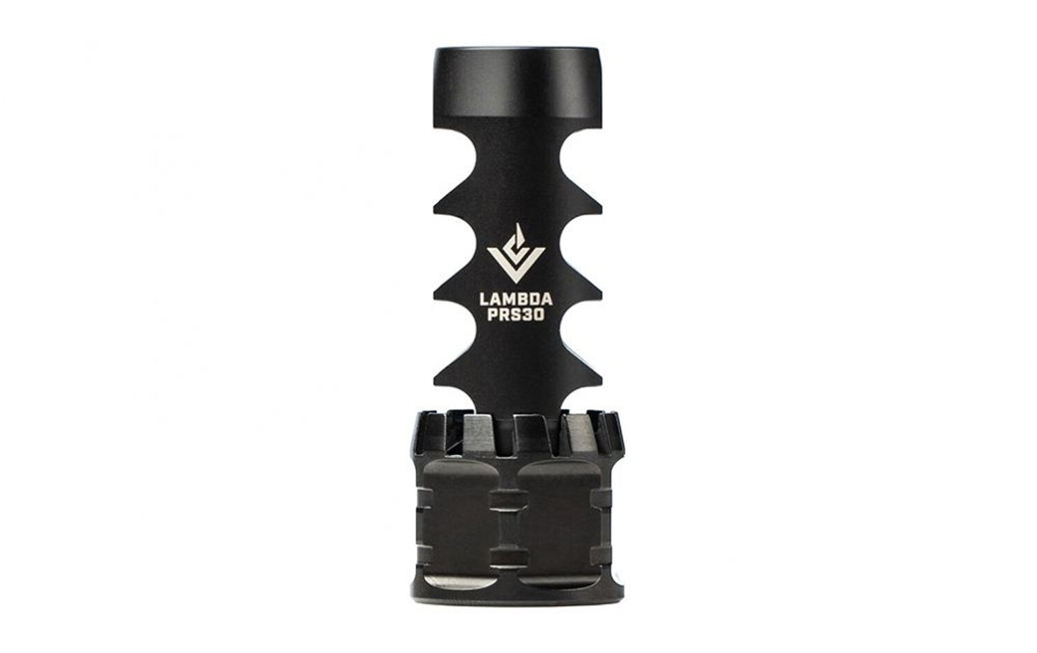 AERO PRECISION VG6 LAMBDA PRS30 MUZZLE BRAKE .30 CALIBER COMPATIBLE 5/8X24 RIGHT HAND 17-4PH STAINLESS STEEL BLACK NITRIDE FINISH