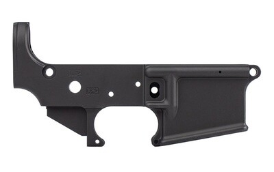 AR15 STRIPPED LOWER RECEIVER, NO SMALL LOGO - ANODIZED BLACK