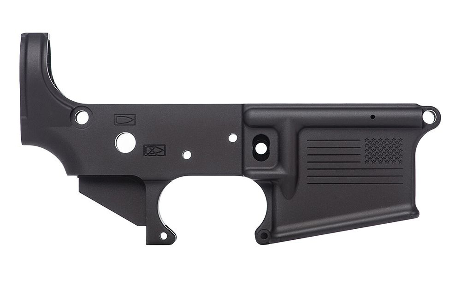 AR15 STRIPPED LOWER RECEIVER, SPECIAL EDITION: FREEDOM - ANODIZED BLACK