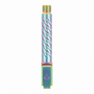 B.A. Barrel For Glock 19 Gen 3-5 1/2x28&quot; Threaded PVD iridescent Spiral Premium Series, BAPSG195T3W-BAMD100045, BAPSG195T3W