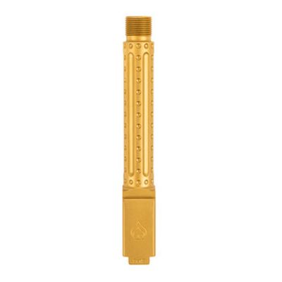 B.A. Barrel For Glock 19 Gen3-5 1/2x28&quot; Threaded PVD Gold Bomber Fluted Premium Series, BAPSG195T2G-BAMD100047, BAPSG195T2G, 819747026163