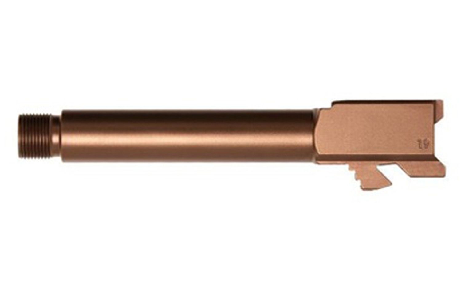 B.A. GLOCK 19 THREADED BARREL PVD, COPPER, GEN3-5 1/2X28&quot; NON-FLUTED PREMIUM SERIES