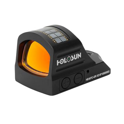 Holosun HE407C-GR-X2 , 2MOA Green Dot, BLK, 810047071259, HE407C-GR-X2