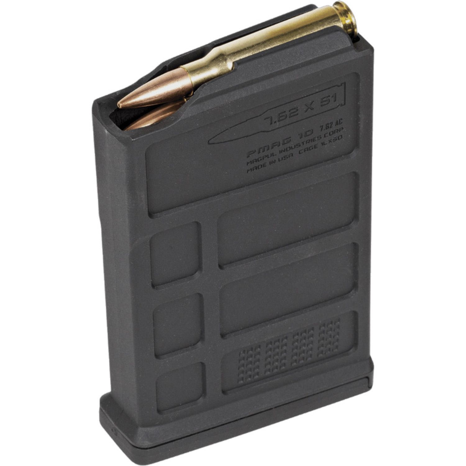 Magpul PMAG 7.62 AC/AICS Short Action 10 Round Magazine .308 Winchester/7.62 NATO Polymer Matte BLK, 840815101376, MAG579-BLK