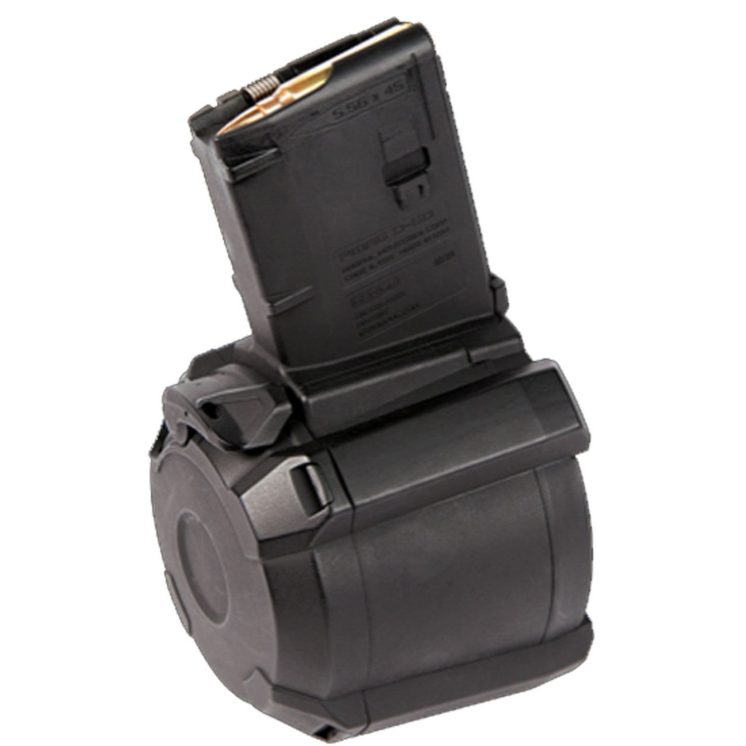 Magpul PMAG D-60 AR-15 Drum Magazine, 5.56/.223, 60 Rounds, BLK, 840815100560, MAG576-BLK