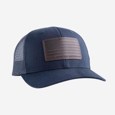 Magpul Standard Leather Patch Trucker Hat Navy, 840815132745, MAG1212-410