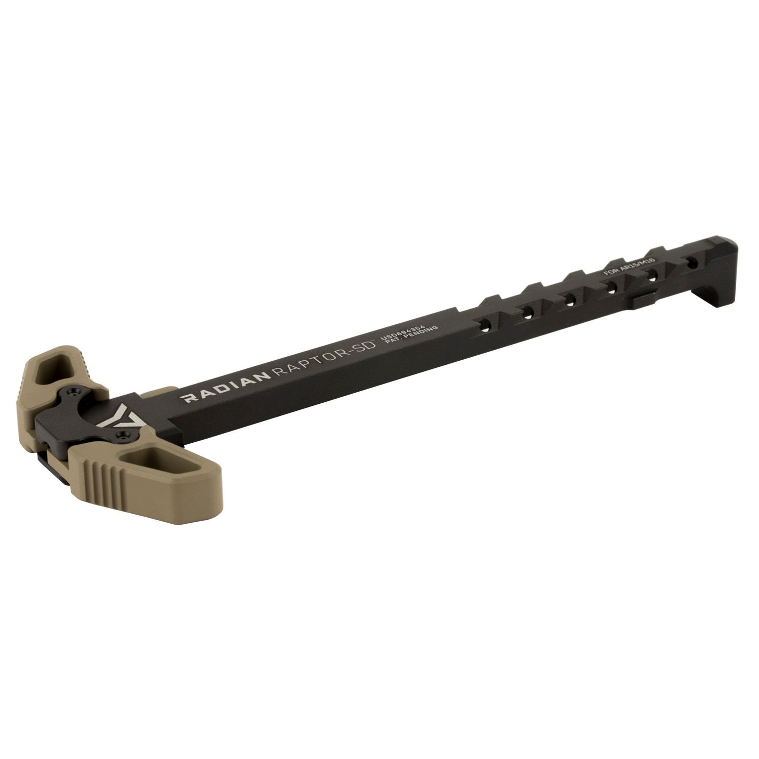 Radian  Raptor SD AR15 Ambi Charging Handle Suppressor Optimized FDE, 817093020705, R0066