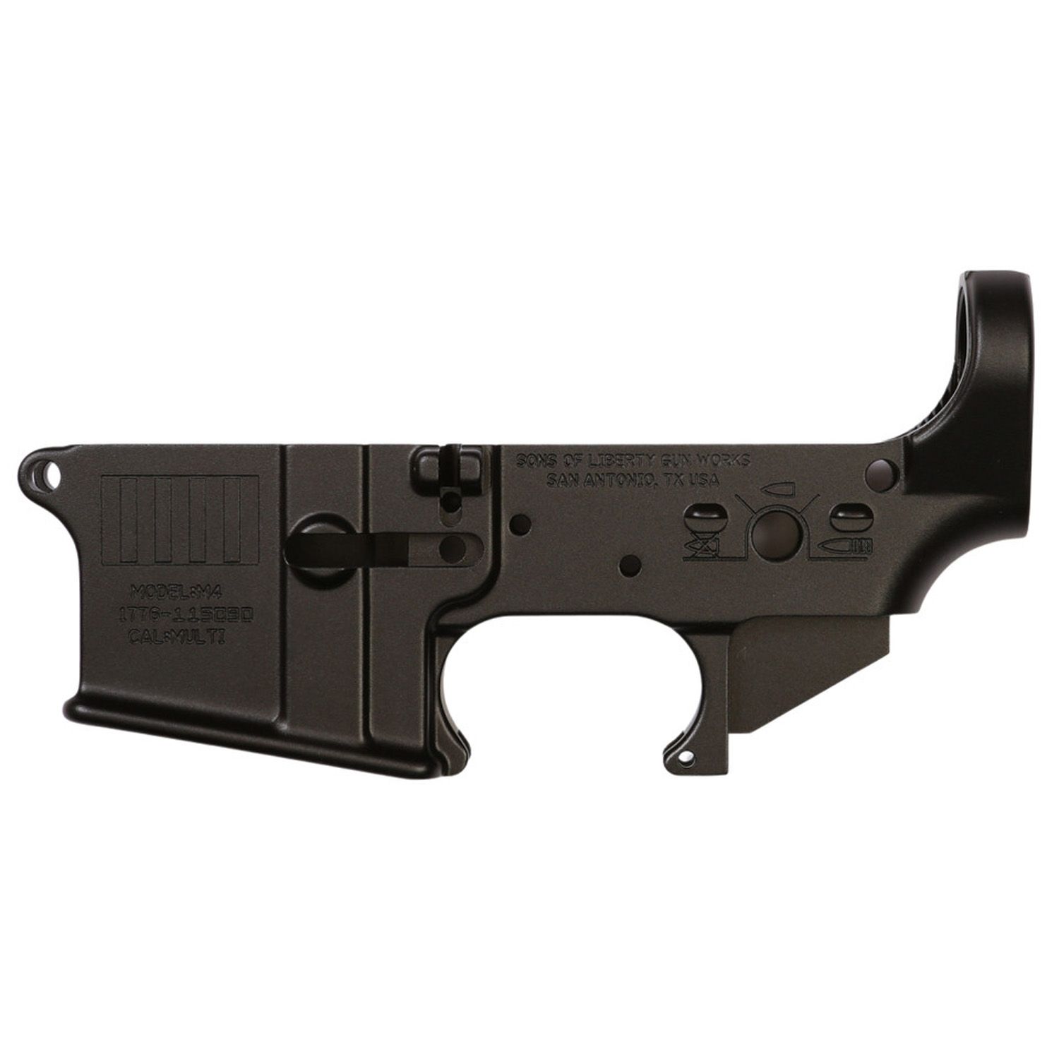 SOLGW Rebellious Stripes AR15 Stripped Lower, 691821712519, STRIPES