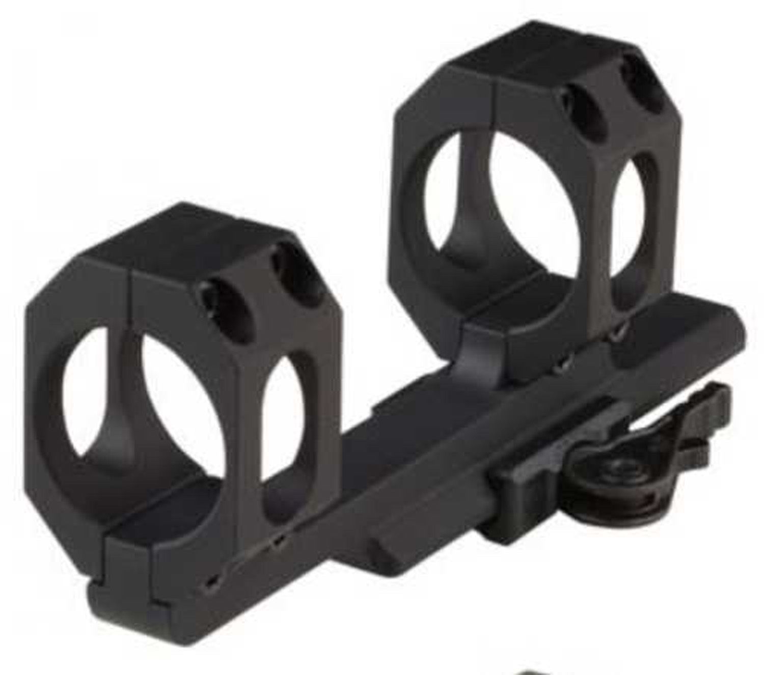 AMERICAN DEFENSE MANUFACTURING DUAL RING SCOPE MOUNT W/ A 2IN OFFSET, SINGLE QD LEVER, 30MM RINGS, BLACK