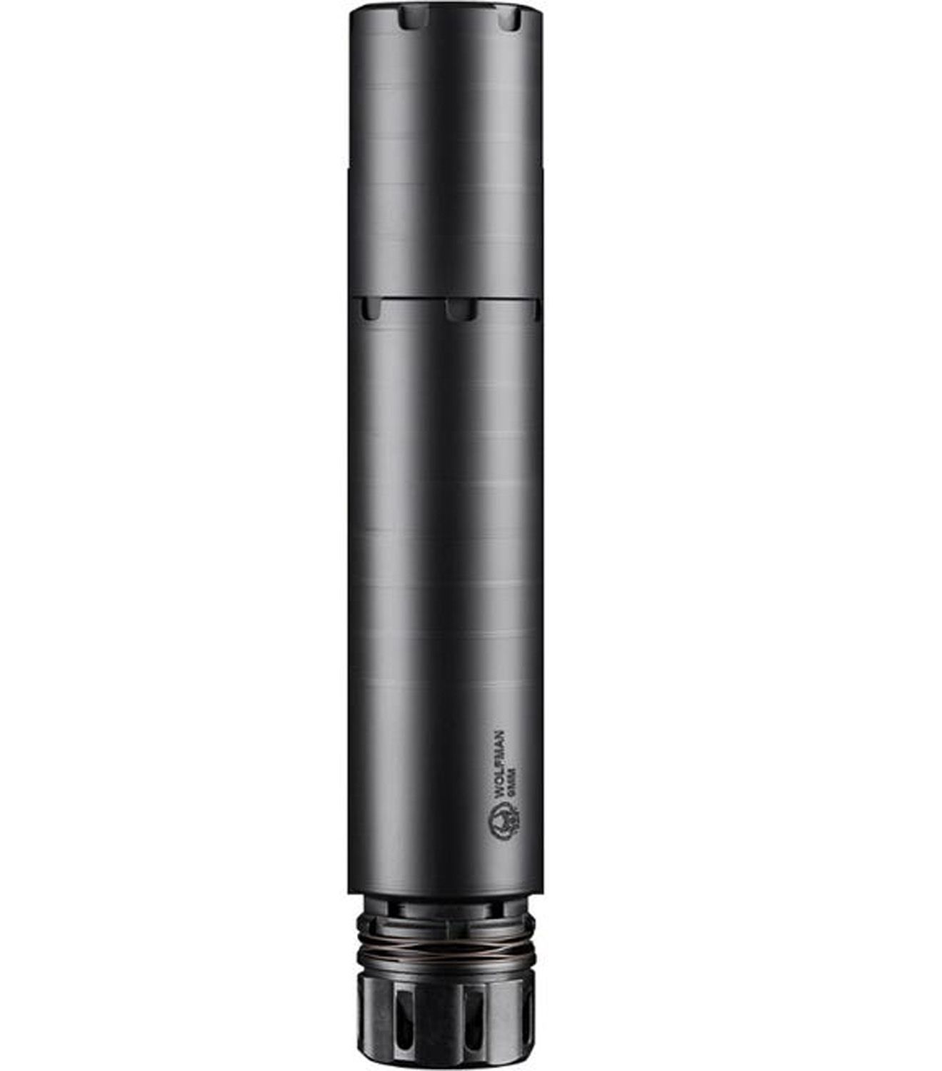Dead Air Armament, Wolfman KMQDK, Suppressor, 9MM, Black, 17-4PH Stainless Steel, Black