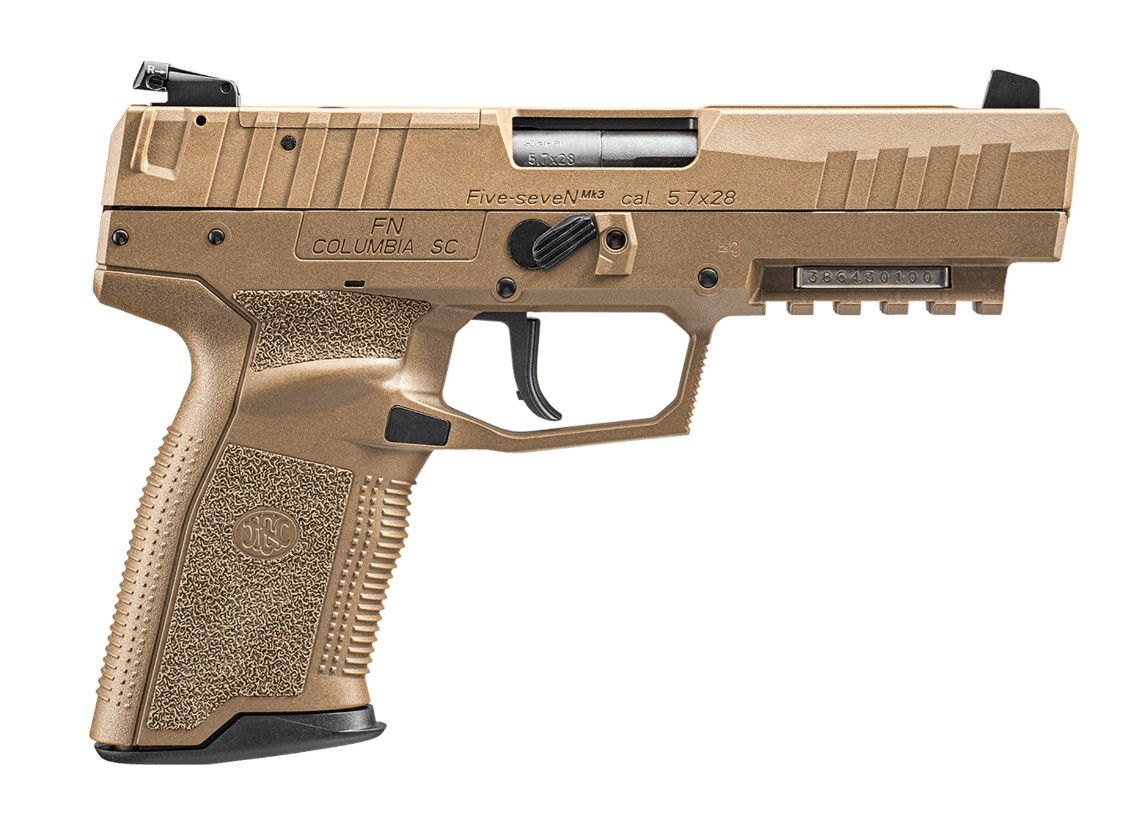 FN FIVE-SEVEN MRD 5.7X28MM PISTOL 4.75&quot; 20RD, FDE, 845737015145, 66-101275, 66101275