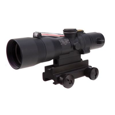 TRIJICON, ACOG RIFLE SCOPE, 3X30, HIGH RED CHEVRON .223 INCLUDES FLATTOP MOUNT, MATTE FINISH