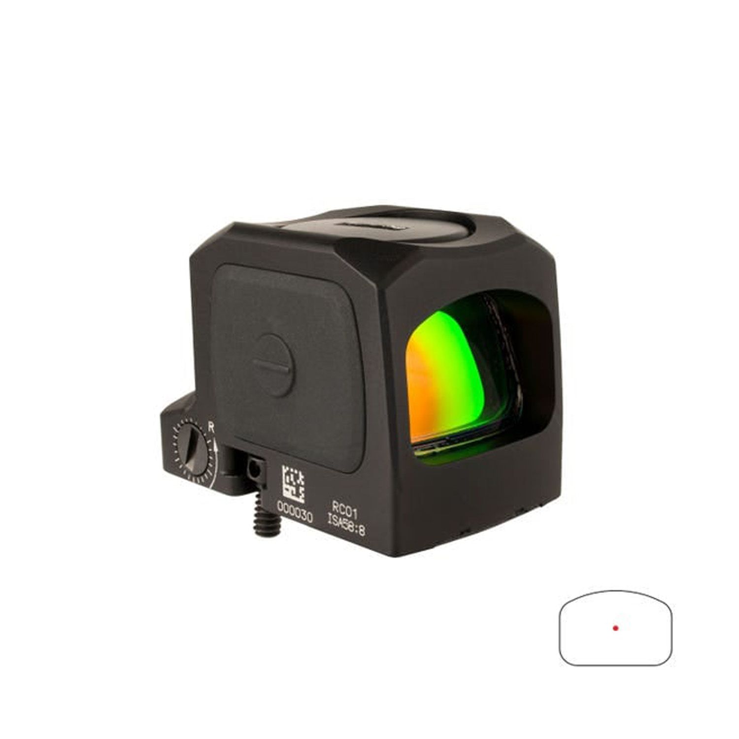 TRIJICON RCR 1X REFLEX RED DOT SIGHT ADJ. LED 3.25 MOA RED DOT BLACK 3.25 MOA 3300001