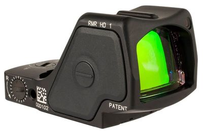 TRIJICON RMR HD 1X REFLEX RED DOT SIGHTS 55 MOA ADJUSTABLE LED RETICLE W/ 1.0 MOA RED DOT BLACK 1 MOA 3200001
