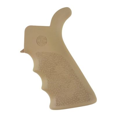 Hogue AR-15/M-16 Rubber Beavertail Grip with Finger Grooves - Desert Tan, 743108150238, 15023
