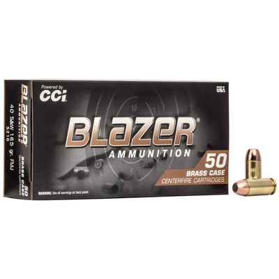 CCI / BLAZER .40S&amp;W, 165GR FMJ, 50RD/BX, 5210