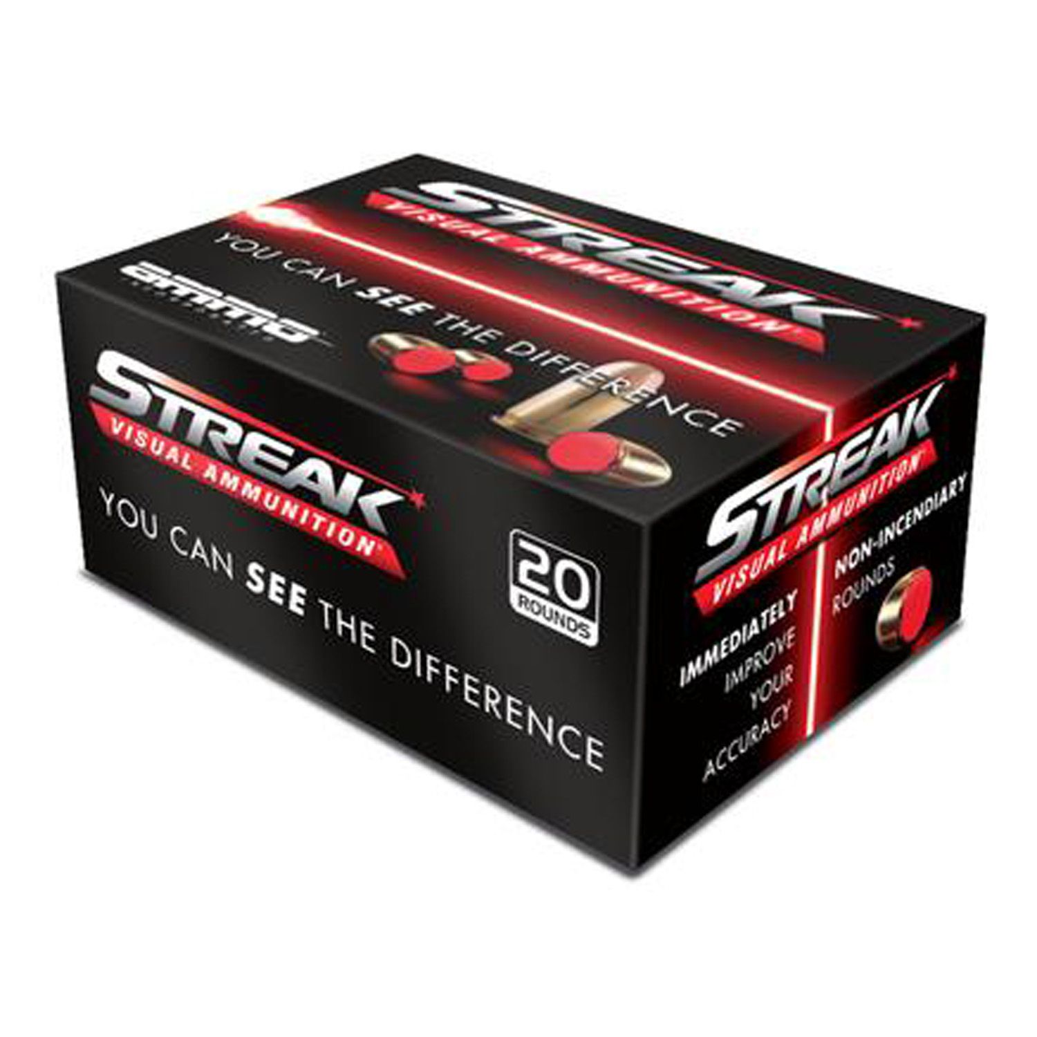 AMMO INC STREAK HANDGUN AMMUNITION 9MM LUGER 124GR JHP 1120 FPS 20/CT