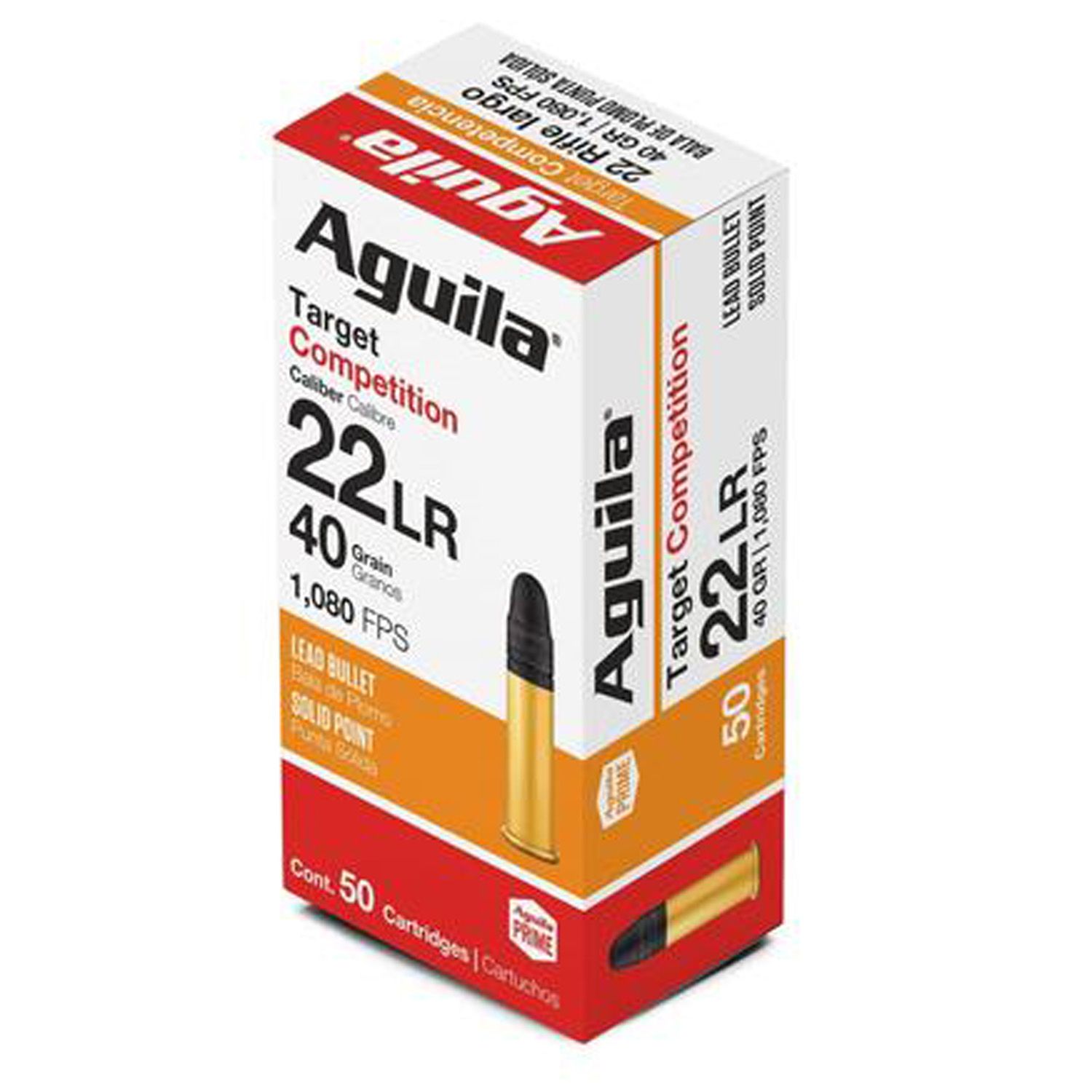 AGUILA .22LR COMPETITION, 40GR LSP, 50RD/BX, 1B220514