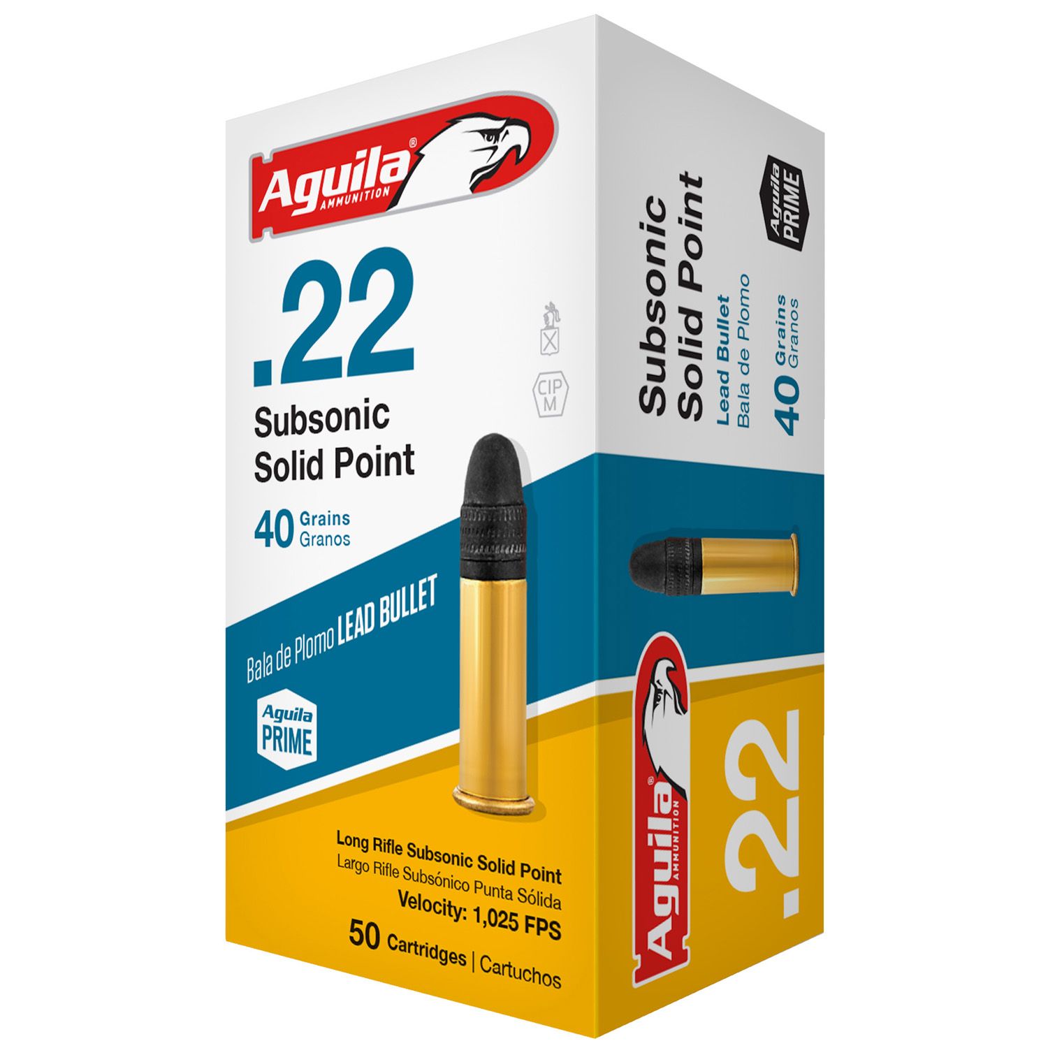 AGUILA SUBSONIC .22 LR AMMUNITION 40 GRAIN LSP 1125FPS 50 ROUNDS