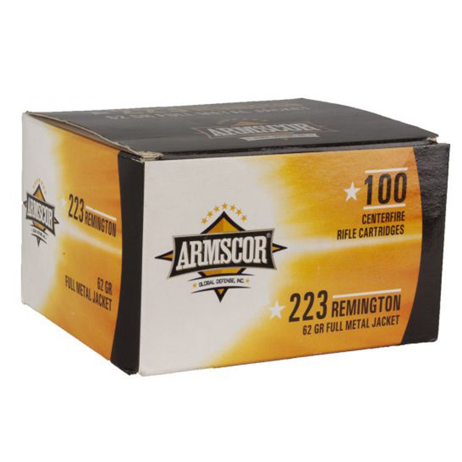 ARMSCOR .223 REM. RIFLE AMMO - 62 GRAIN _ FULL METAL JACKET _ PHILIPPINES MFG. _ VALUE BOX