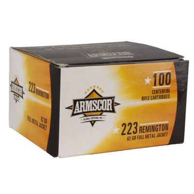 ARMSCOR .223 REM. RIFLE AMMO - 62 GRAIN _ FULL METAL JACKET _ PHILIPPINES MFG. _ VALUE BOX