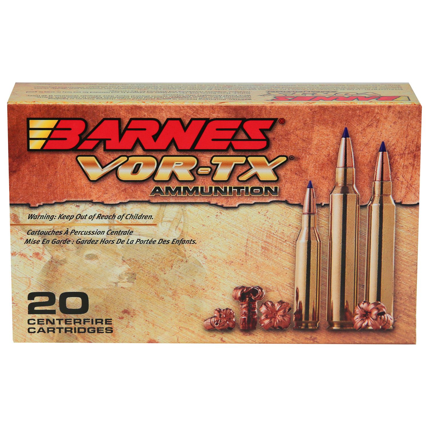 BARNES .450BM VOR-TX, 250GR TSX FB, 20RD/BX, 32085