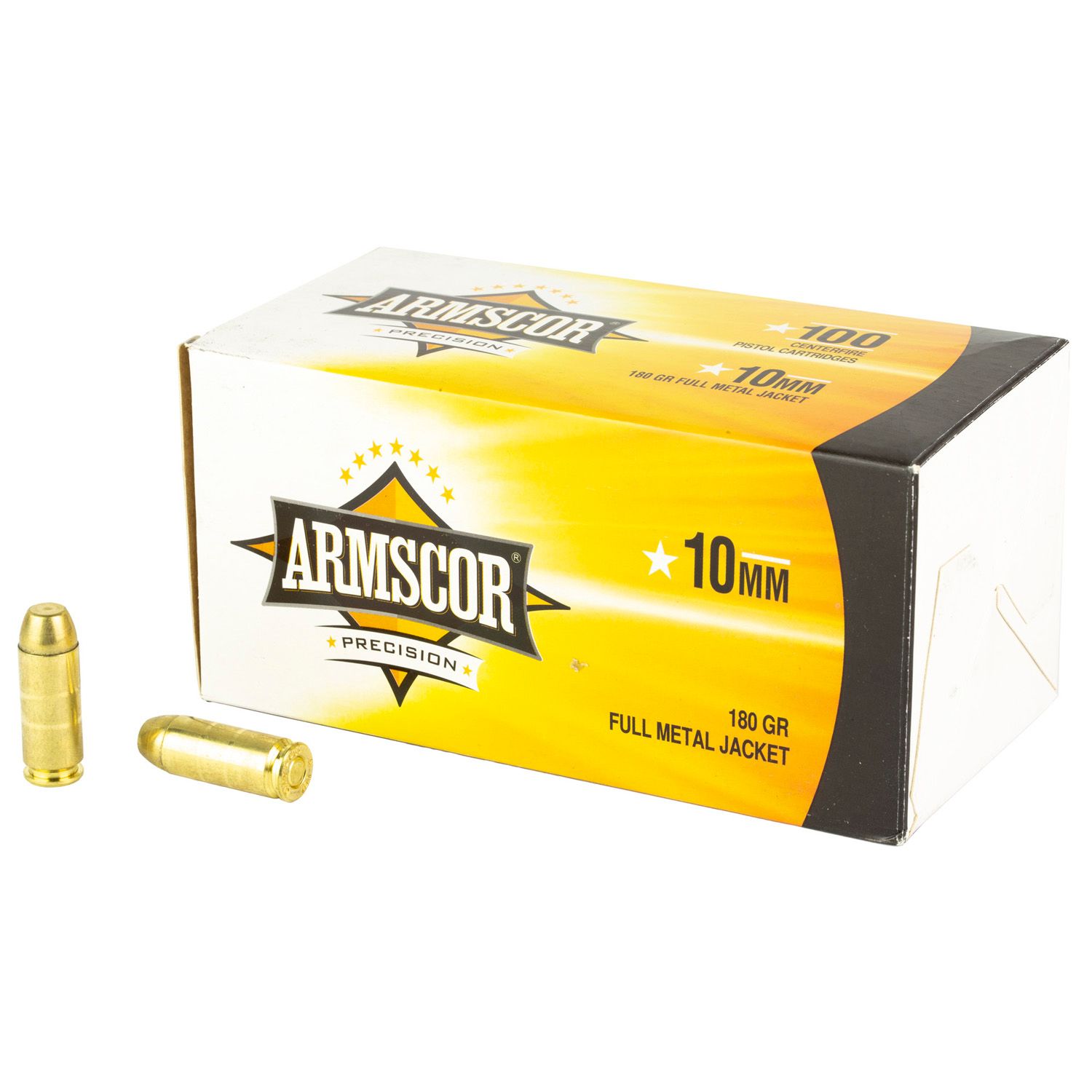 ARMSCOR 10MM VALUE PACK PISTOL AMMO - 180 GRAIN _ FULL METAL JACKET
