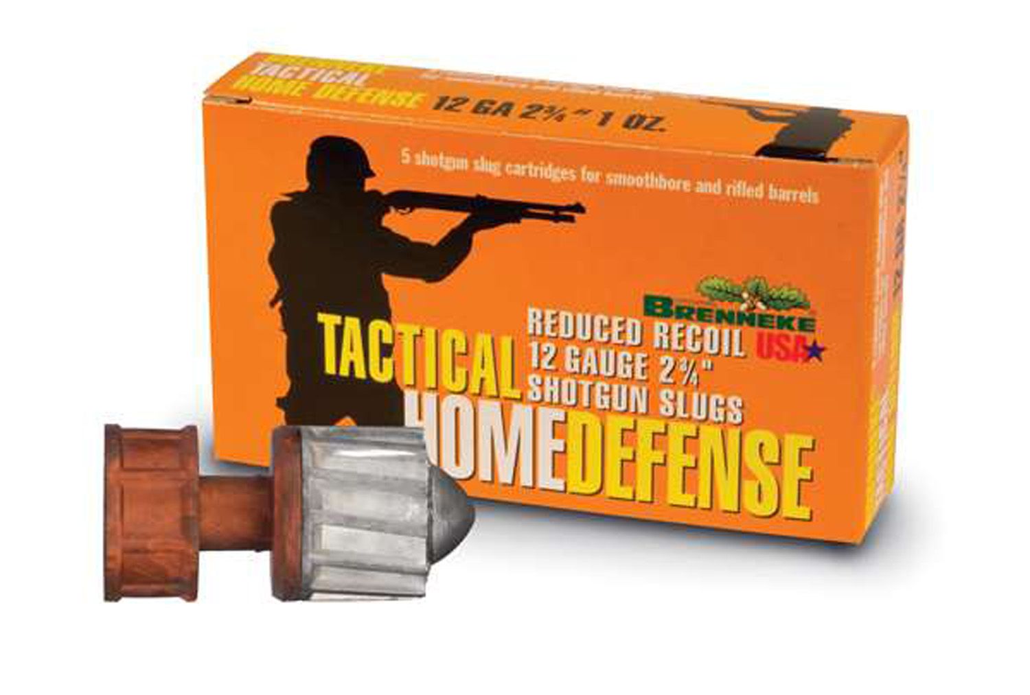 BRENNEKE USA 12GA 2.75&quot; 1OZ LOW RECOIL SLUG 5RD 50BX/CS