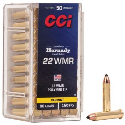 CCI V-MAX .22WMR 30GR POLY-TIP 50RDS