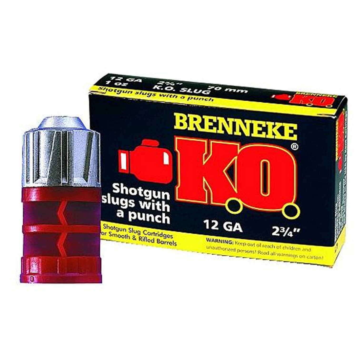 BRENNEKE KO SLUG AMO 12GA 2.75 IN 1 OZ 437GR 5-RD ( 50 BOXES PER CASE )