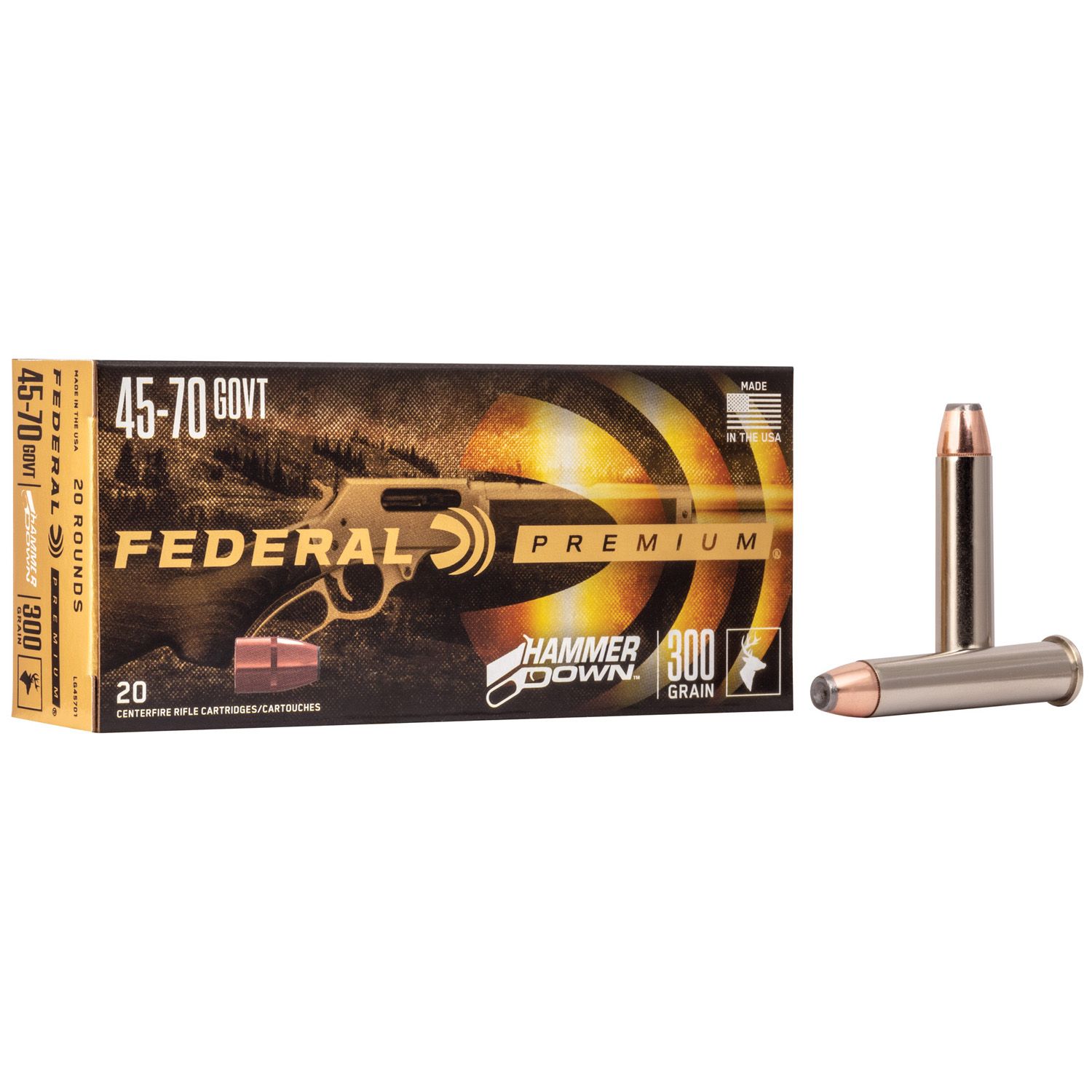 FEDERAL .45-70, 300GR SP, 20RD/BX, LG45701