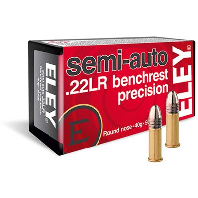 ELEY 22LR Semi-Auto Benchrest Precision, 40GR RN, 50RD/BX, 650911011802, 01180