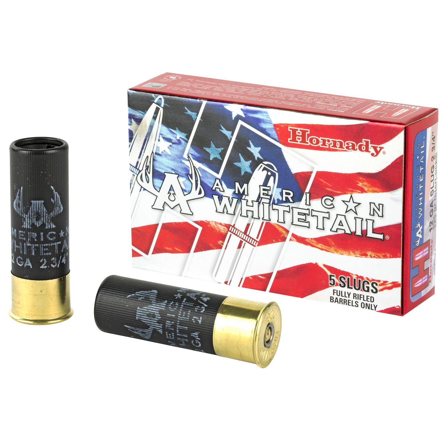 HORNADY 12GA Am. Whitetail, 2.75&quot; Slug, 5RD/BX,  090255862713, 86271