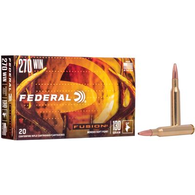 FEDERAL .270 WIN FUSION, 130GR BT, 20RD/BX, F270FS1