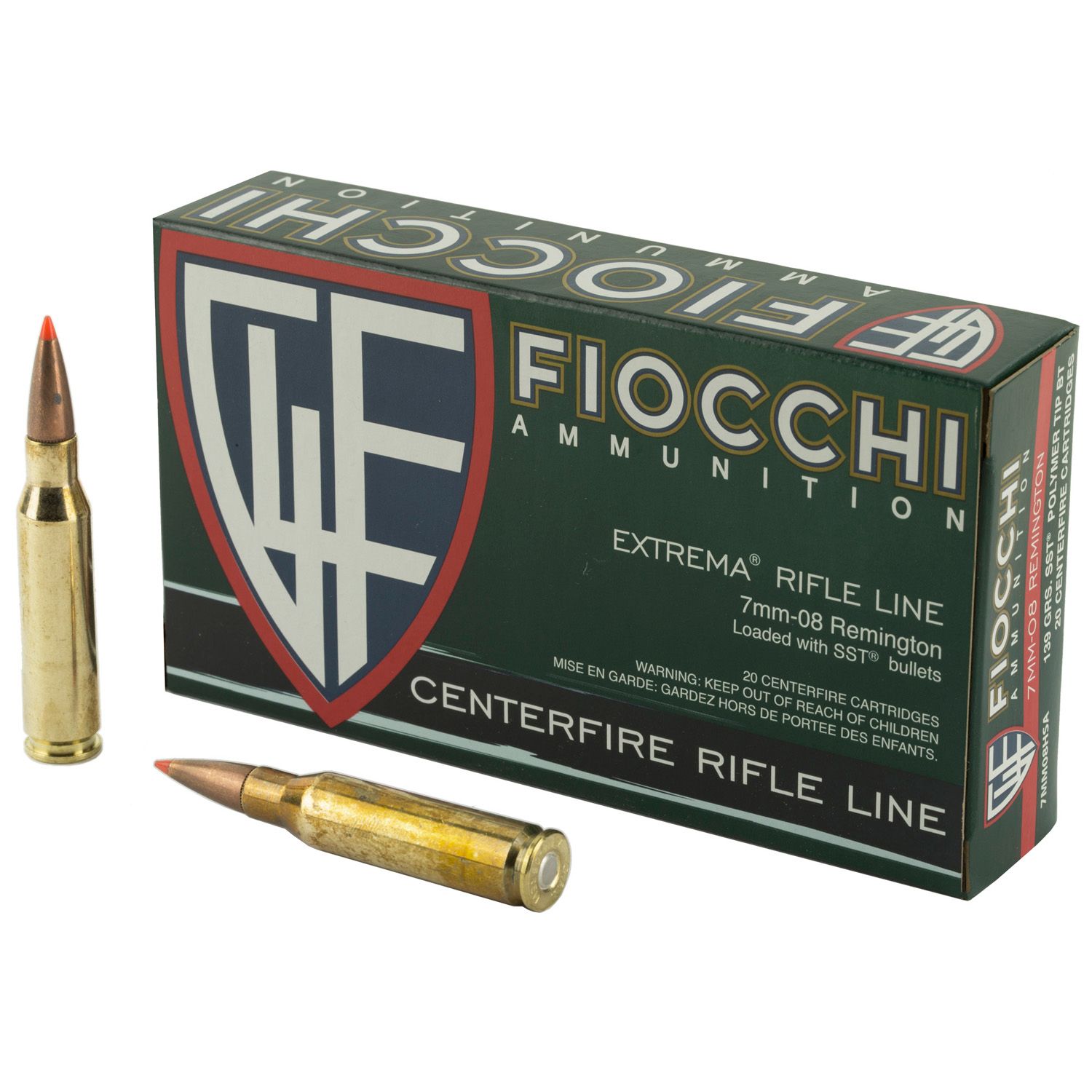 FIOCCHI 7MM-08, 139 GRAIN, SST, 20 ROUND BOX; 762344711249
