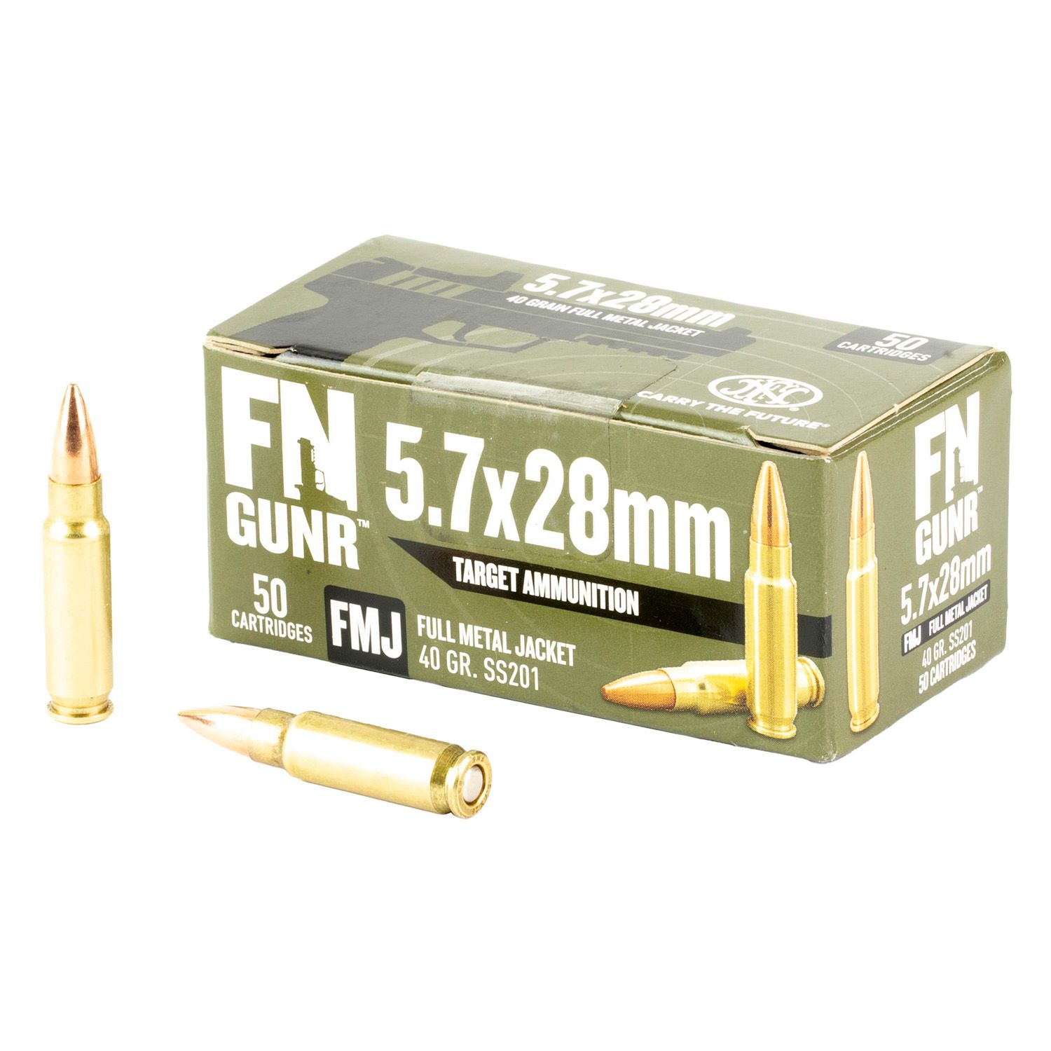 FN 5.7X28MM 40GR FMJ SS201 50RD 10BX/CS