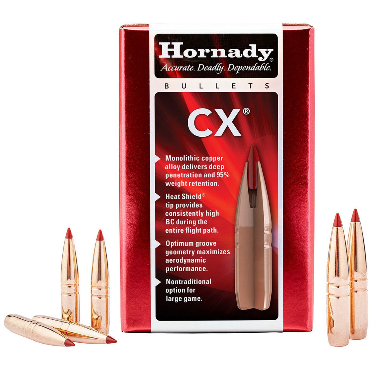 HORNADY 30 CALIBER (0.308&quot;) CX  BULLETS - 30 CALIBER (0.308&quot;) 180GR CX 50/BOX