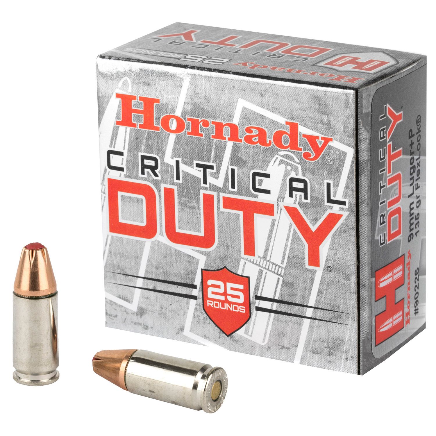 HORNADY 9MM +P CRITICAL DUTY FLEXLOCK 135GR - 25RD BOX