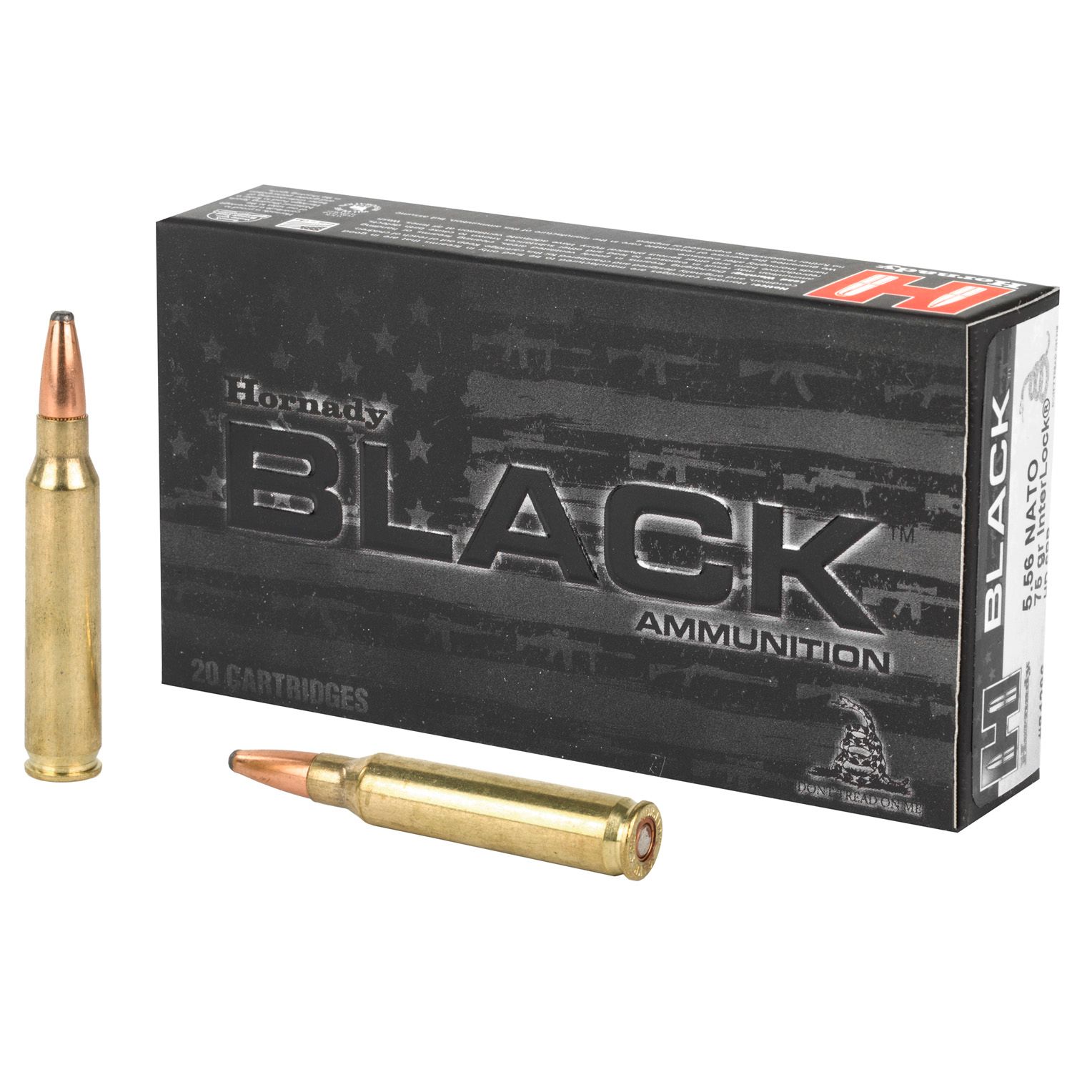 HORNADY 5.56, 75GR SBR BLACK, 20RD/BX, 81296