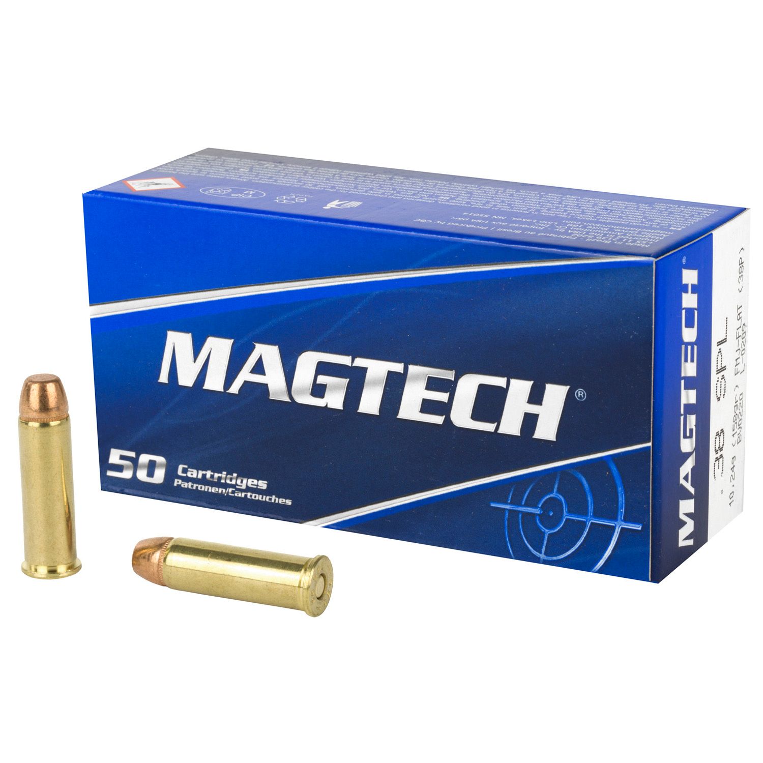 MAGTECH AMMO 38 SPL 158gr FMJ FLAT-NOSE 50/bx 20/cs, 754908170210, 38P