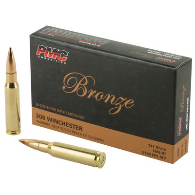 PMC .308 WIN BRONZE, 147GR FMJ, 20RD/BX, 308B