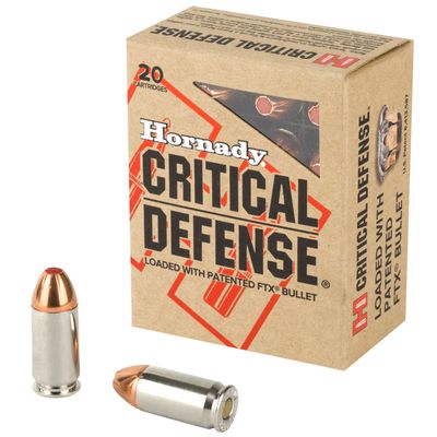 HORNADY .45ACP Critical Defense, 185GR FTX, 20RD/BX, 90900