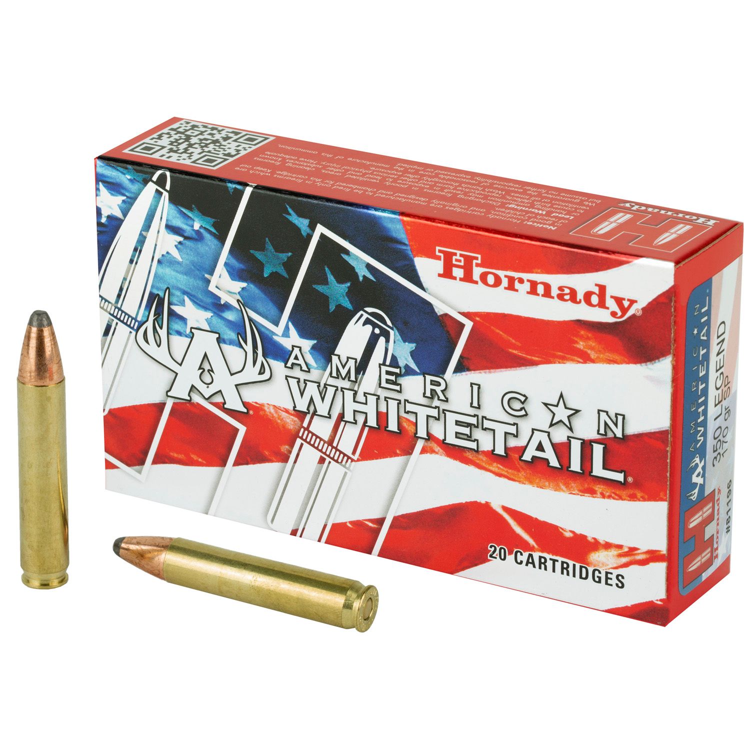 HORNADY .350 LGND Am. Whitetail, 170GR Interlock, 20RD/BX, 81196