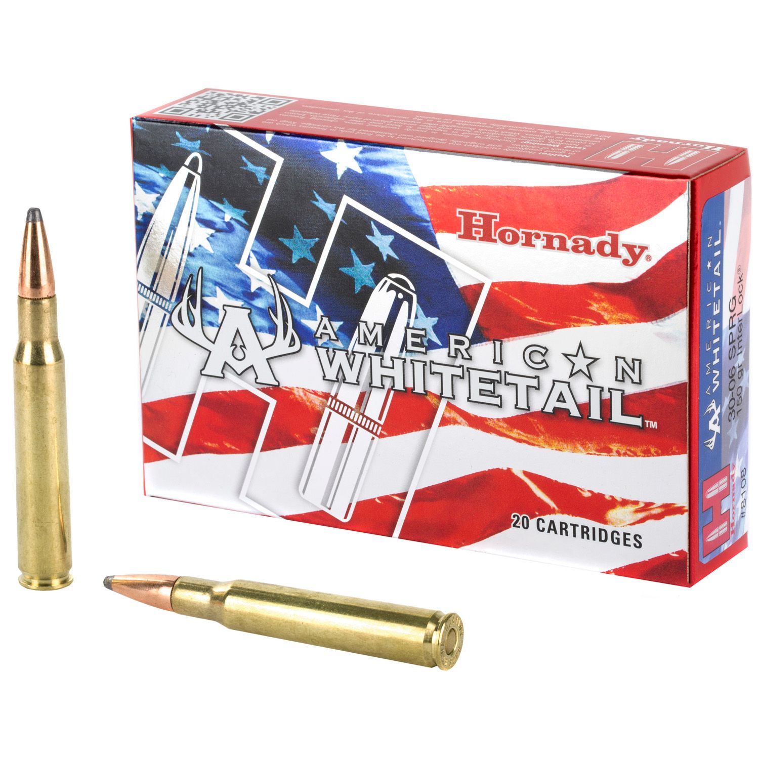 HORNADY AMMO WHITETAIL .30-06 150GR. INTERLOCK 20RDS