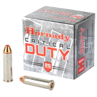 HORNADY, CRITICAL DUTY, 357MAG, 135 GRAIN, FLEXLOCK DUTY, 25 ROUND BOX