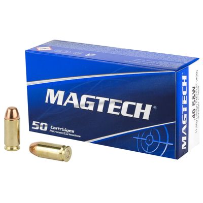 MAGTECH 40 S&amp;W 180GR FMJ AMMUNITION 50RDS, 754908160013, 40B