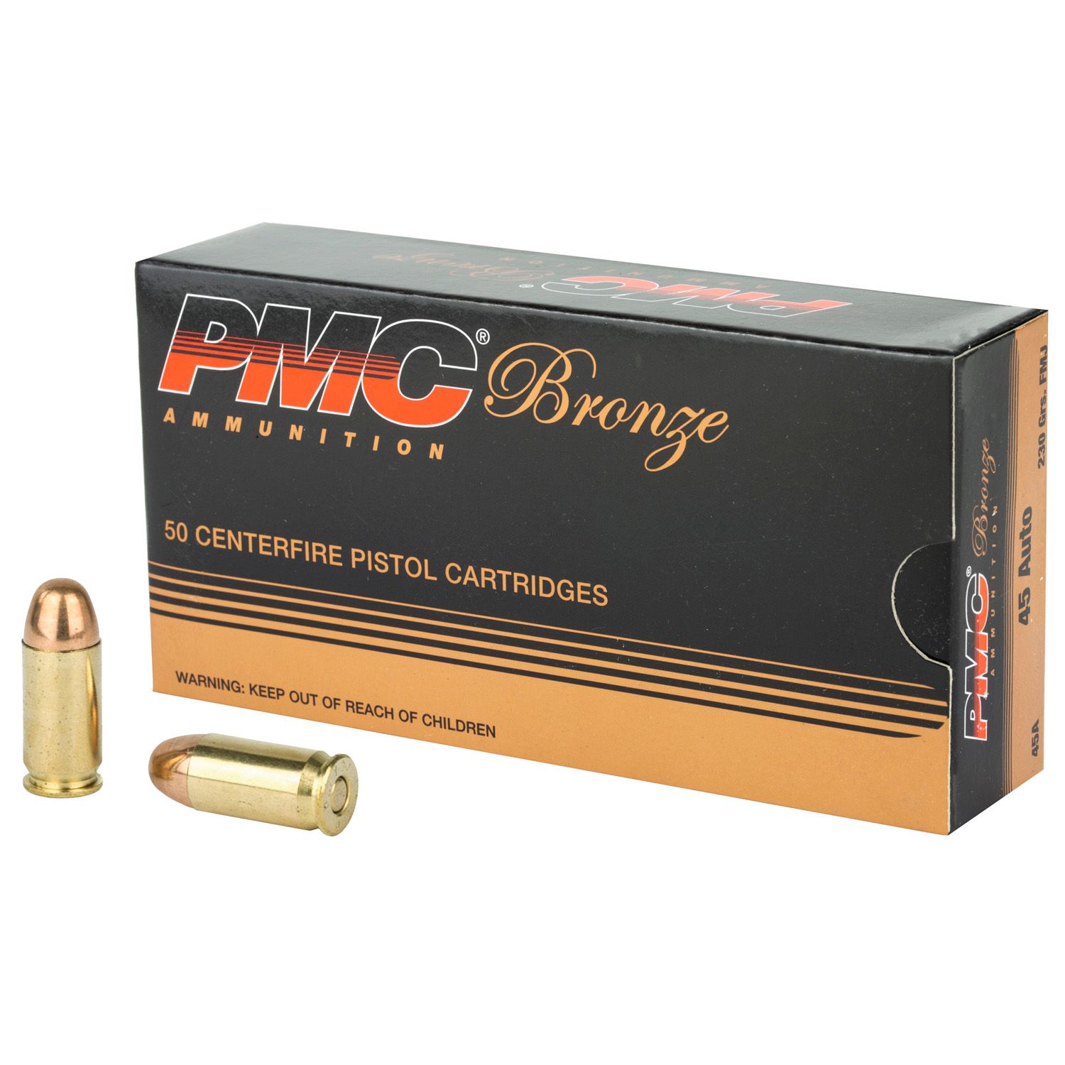 PMC .45ACP Bronze, 230GR FMJ, 50RD/BX, 45A